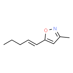 Isoxazole, 3-methyl-5-(1E)-1-pentenyl- (9CI) Structure