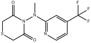 3,5-thiomorpholinedione, 4-[methyl[4-(trifluoromethyl)-2-pyridinyl]amino]- Structure