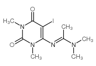 N,N-Dimethyl-N'-(1,2,3,6-tetrahydro-5-iodo-1,3-dimethyl-2,6-dioxo-4-pyrimidinyl) ethanimidamide Structure