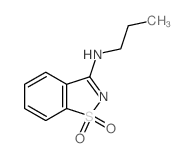1,2-Benzisothiazol-3-amine,N-propyl-, 1,1-dioxide structure
