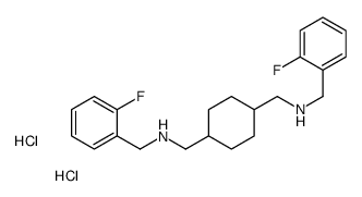 N-[(2-fluorophenyl)methyl]-1-[4-[[(2-fluorophenyl)methylamino]methyl]cyclohexyl]methanamine,dihydrochloride Structure