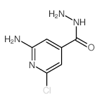 4-Pyridinecarboxylicacid, 2-amino-6-chloro-, hydrazide结构式