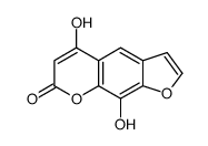 5,9-dihydroxyfuro[3,2-g]chromen-7-one Structure