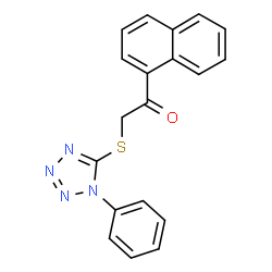 1-Naphthalen-1-yl-2-(1-phenyl-1H-tetrazol-5-ylsulfanyl)-ethanone Structure
