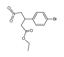 ethyl 3-(4-bromophenyl)-4-nitrobutanoate结构式
