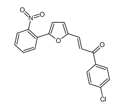 1-(4-chlorophenyl)-3-(5-(2-nitrophenyl)furan-2-yl)prop-2-en-1-one结构式