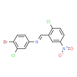 (4-bromo-3-chlorophenyl)(2-chloro-5-nitrobenzylidene)amine picture