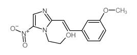 1H-Imidazole-1-ethanol,2-[2-(3-methoxyphenyl)ethenyl]-5-nitro-结构式