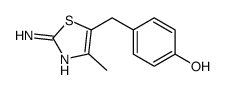 4-[(2-Amino-4-methyl-1,3-thiazol-5-yl)methyl]phenol结构式
