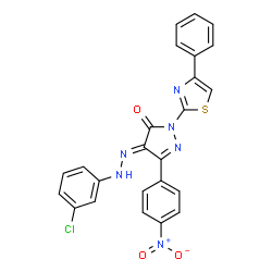 4-[(3-chlorophenyl)hydrazono]-5-(4-nitrophenyl)-2-(4-phenyl-1,3-thiazol-2-yl)-2,4-dihydro-3H-pyrazol-3-one picture