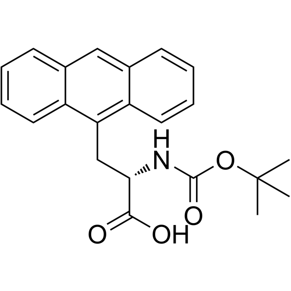 Boc-3-(9-蒽基)-L-丙氨酸结构式