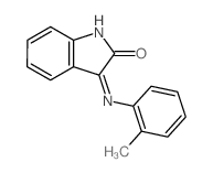 2H-Indol-2-one,1,3-dihydro-3-[(2-methylphenyl)imino]-结构式