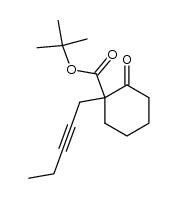 tert-butyl 2-oxo-1-(pent-2-yn-1-yl)cyclohexanecarboxylate Structure