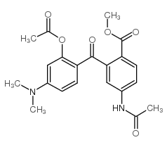 5'-ACETAMIDO-2-ACETOXY-4-DIMETHYLAMINO-2'-METHOXYCARBONYL-BENZOPHENONE Structure