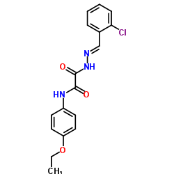 2-[(2E)-2-(2-Chlorobenzylidene)hydrazino]-N-(4-ethoxyphenyl)-2-oxoacetamide结构式