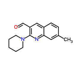 7-methyl-2-piperidin-1-ylquinoline-3-carbaldehyde结构式