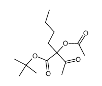 tert-butyl 2-acetoxy-2-acetylhexanoate结构式