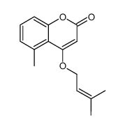 5-methyl-4-[(3-methylbut-2-enyl)oxy]-2H-chromen-2-one结构式