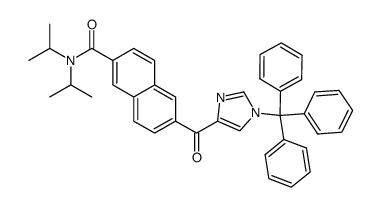 N,N-diisopropyl-6-[(1-trityl-1H-imidazol-4-yl)carbonyl]-2-naphthamide结构式