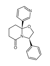 (3R,8aR)-5-oxo-3-phenyl-8a-(3-pyridyl)-2,3,6,7,8,8a-hexahydro-5H-oxazolo[3,2-a]pyridine Structure