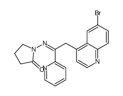 1-((2-(6-BROMOQUINOLIN-4-YL)-1-(PYRIDIN-2-YL)ETHYLIDENE)AMINO)PYRROLIDIN-2-ONE structure