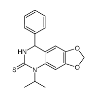 1-isopropyl-4-phenyl-6,7-methylenedioxy-3,4-dihydro-2[1H]-quinazolinthione结构式