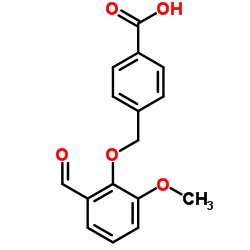 4-[(2-Formyl-6-methoxyphenoxy)methyl]benzoic acid Structure