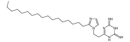 6-[2-(2-heptadecylimidazol-1-yl)ethyl]-1,3,5-triazine-2,4-diamine结构式