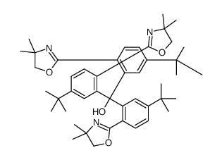 tris[5-tert-butyl-2-(4,4-dimethyl-5H-1,3-oxazol-2-yl)phenyl]methanol结构式