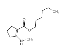 hexyl 2-methylaminocyclopentene-1-carboxylate结构式