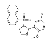 Thiazolidine, 2-(5-bromo-2-methoxyphenyl)-3-(1-naphthalenylsulfonyl)- (9CI) Structure