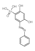 [6-hydroxy-4-oxo-3-(phenylhydrazinylidene)-1-cyclohexa-1,5-dienyl]arsonic acid Structure