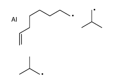 bis(2-methylpropyl)-oct-7-enylalumane结构式