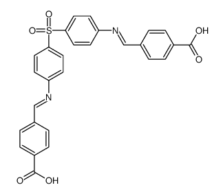 4-[[4-[4-[(4-carboxyphenyl)methylideneamino]phenyl]sulfonylphenyl]iminomethyl]benzoic acid Structure
