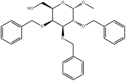 Methyl 2,3,4-tri-O-benzyl-α-D-galactopyranoside结构式