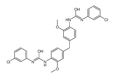 1-(3-chlorophenyl)-3-[4-[[4-[(3-chlorophenyl)carbamoylamino]-3-methoxyphenyl]methyl]-2-methoxyphenyl]urea Structure