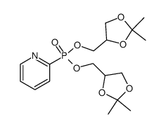 Pyridin-2-yl-phosphonic acid bis-(2,2-dimethyl-[1,3]dioxolan-4-ylmethyl) ester结构式