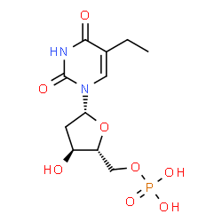 2'-deoxy-5-ethyl-5'-uridylic acid结构式
