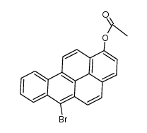 1-Acetoxy-6-brom-benzo[a]pyren Structure