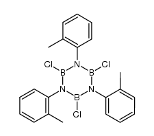 1,3,5-tri-o-tolyl-2,4,6-trichloro borazine结构式