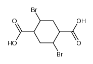 2,5-dibromo-cyclohexane-1,4-dicarboxylic acid Structure