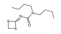 1,1-dibutyl-3-(1,3-dithietan-2-ylidene)urea Structure