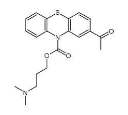 2-acetyl-phenothiazine-10-carboxylic acid 3-dimethylamino-propyl ester Structure