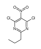 4,6-dichloro-5-nitro-2-propylpyrimidine结构式