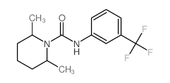 2,6-dimethyl-N-[3-(trifluoromethyl)phenyl]piperidine-1-carboxamide structure