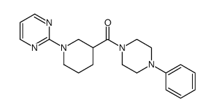 Piperazine, 1-phenyl-4-[[1-(2-pyrimidinyl)-3-piperidinyl]carbonyl]- (9CI) structure