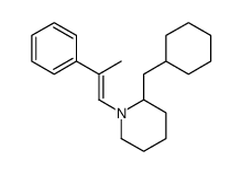 2-(cyclohexylmethyl)-1-(2-phenylprop-1-enyl)piperidine结构式