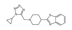 Benzothiazole, 2-[1-[(1-cyclopropyl-1H-tetrazol-5-yl)methyl]-4-piperidinyl]- (9CI)结构式