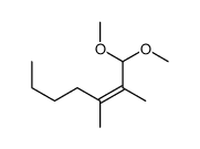 1,1-dimethoxy-2,3-dimethylhept-2-ene Structure