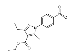 3-ethyl-5-methyl-1-(4-nitro-phenyl)-1H-pyrazole-4-carboxylic acid ethyl ester Structure
